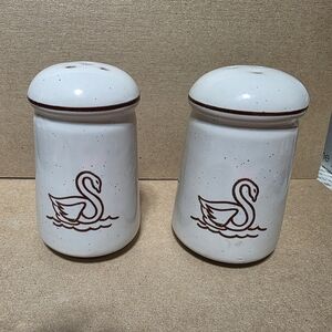 Schwans Ice Cream Stoneware Salt Pepper Shakers #149